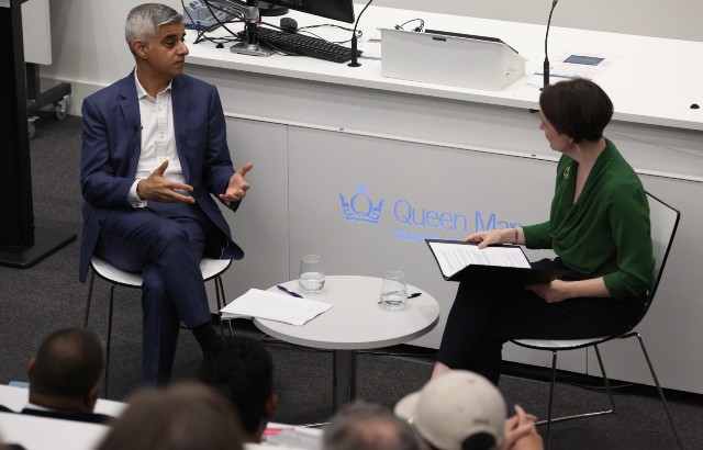 Sadiq Khan in conversation with Dr Aoife Monks