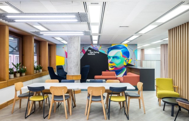 Image is from the offices of the Alan Turing Institute and is used with permission