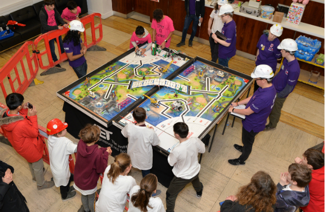 Students testing their robots at the event. Credit: Ray Crundwell Photography
