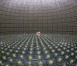 Inside the detector vessel at SuperKamiokande (University of Tokyo)