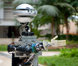 Emys - one of the robots being developed by the LIREC consortium