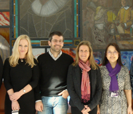 Professor Marelli-Berg with some of her research team