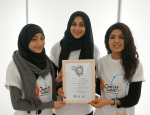 L-R: Nida Iqbal, Sadia Rehman and Maliha Asad helped with the fundraising