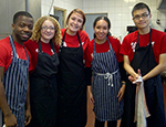 Students volunteer at the Whitechapel Mission, a day centre for people who are homeless or in need