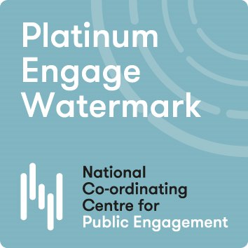 Logo of the National Coordinating Centre for Public Engagement's Platinum Engage Watermark.