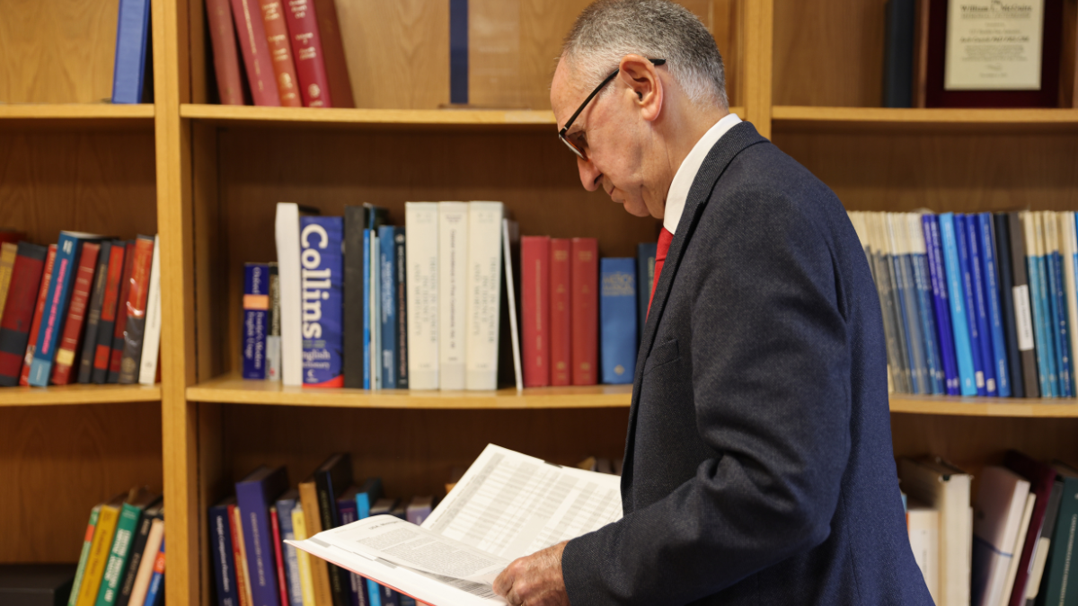 Professor Duffy reading