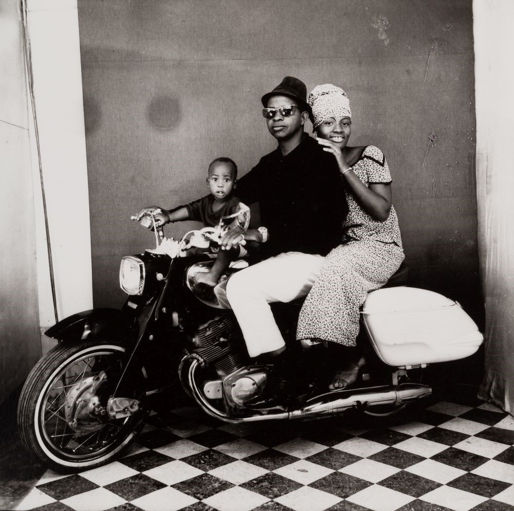 Malick Sidibé, The whole family on a motorcycle, https://www.lensculture.com/articles/malick-sidibe-interview-with-malick-sidibe  