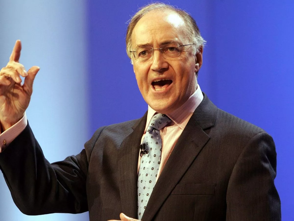 The former Conservative Party leader, Michael Howard, speaking at the Conservative Party conference.