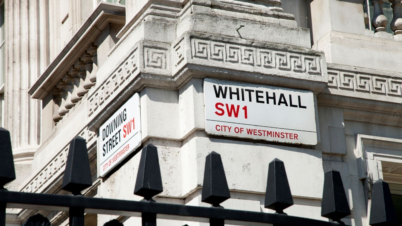 Photo showing Road Signs for Whitehall and Downing Street