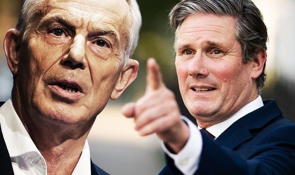 Photoshopped picture of Tony Blair and Keir Starmer