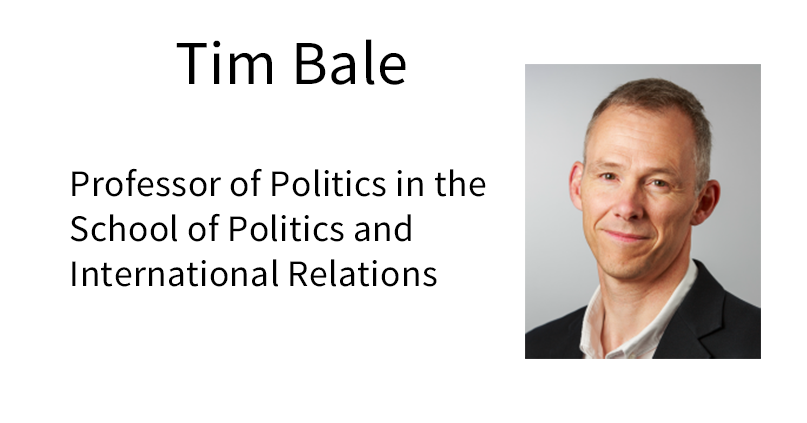 Tim Bale, Professor of Politics in the School of Politics and International Relations