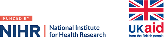 Funded by NIHR logo and UK Aid logo