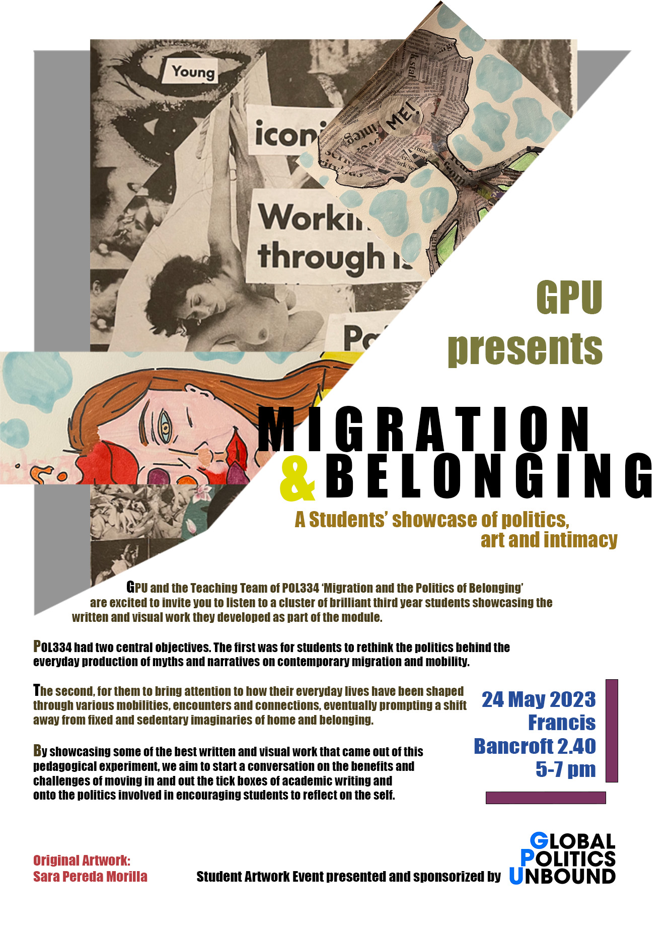 Migration & Belonging: A students' showcase of politics, art and intimacy