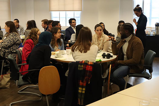 qLegal students network with the panellists, asking questions and gaining insight into the career of an in-house lawyer