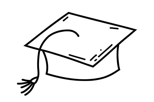 An illustration of a mortarboard