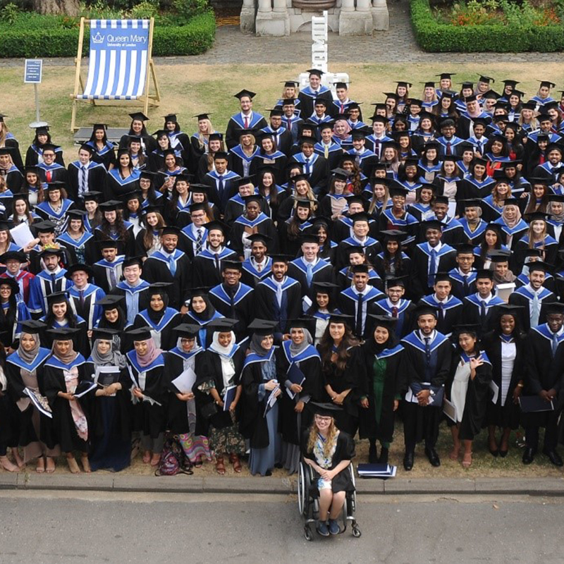 A large group of students at their graduation