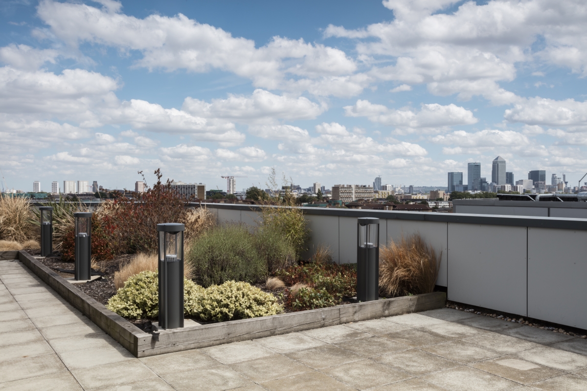 A view of the Blithehale Court Roof Garden