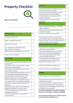 Property Checklist cover