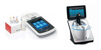 Qubit 4 fluorimeter and NanoDrop One spectrophotometer