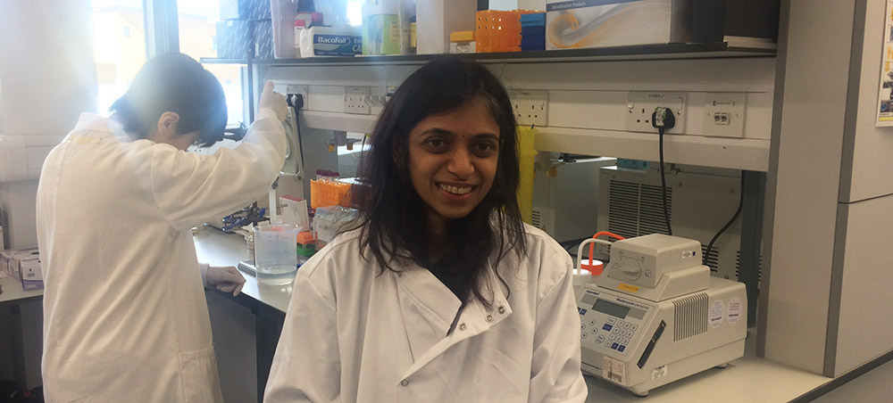 Dr Vidya Darbari in the Queen Mary University lab