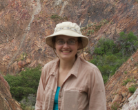 Dr Beth Clare conducting research in the Chihuahuan desert in Texas
