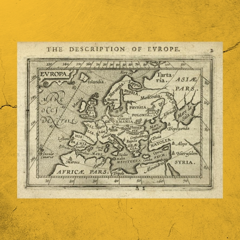 SED Map of Europe, 1603 (in New York Public Library)
