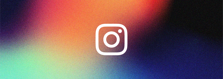 Instagram logo on a multicoloured background