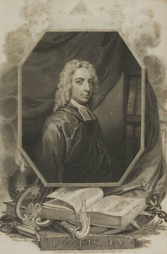 Isaac Watts, from Works (1810), reproduced by permission of The University of Manchester Library