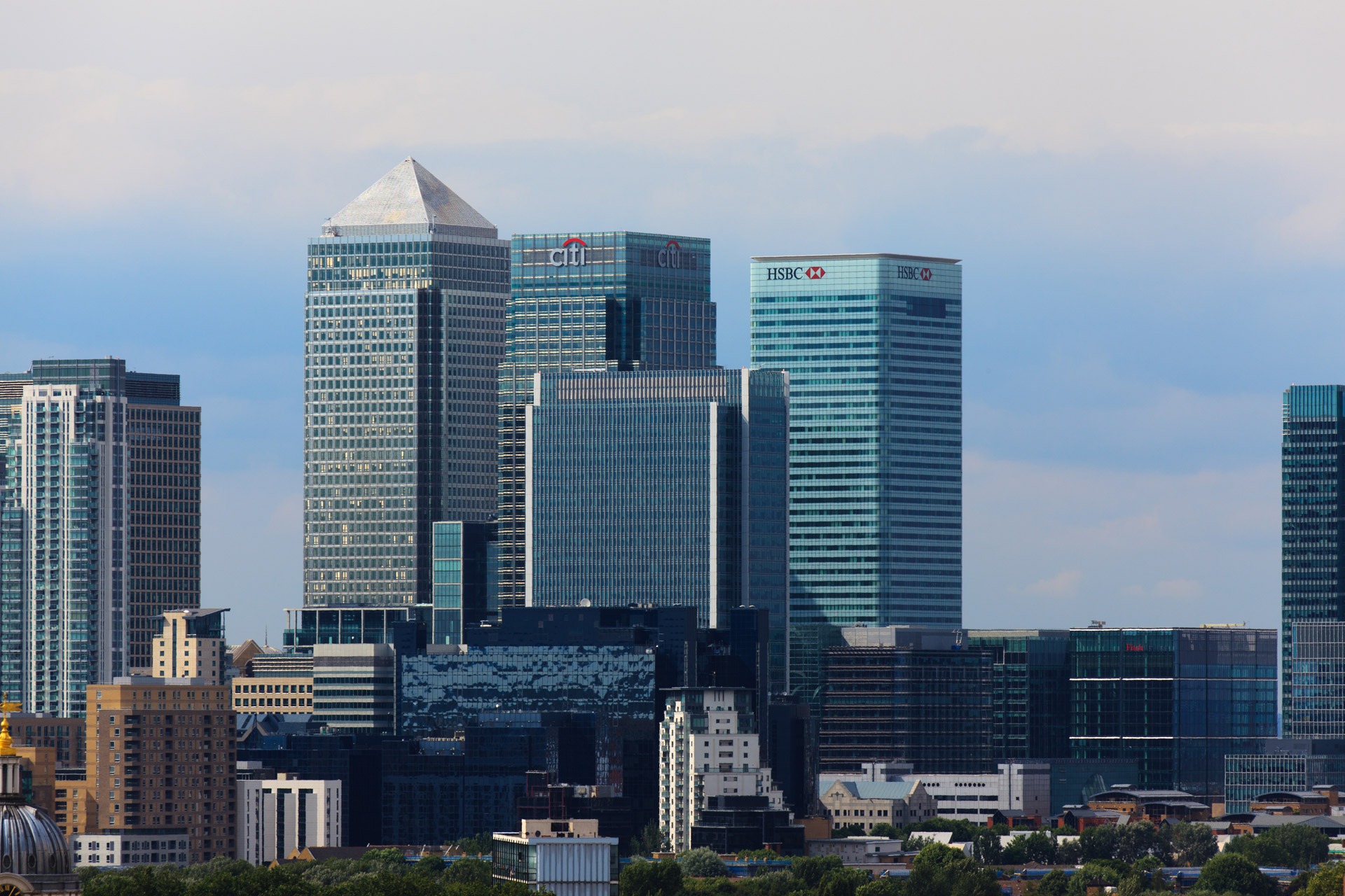 Landscape of Canary Wharf Buildings