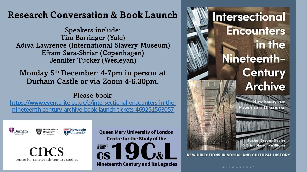 poster for intersectional archives event showing book cover of 4 intersecting images of archived files