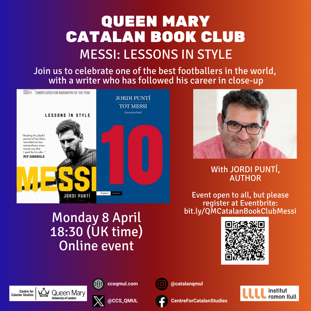 Queen Mary Catalan Book Club on ‘Messi: Lessons in Style’ / ‘Tot Messi: Exercicis d'estil’