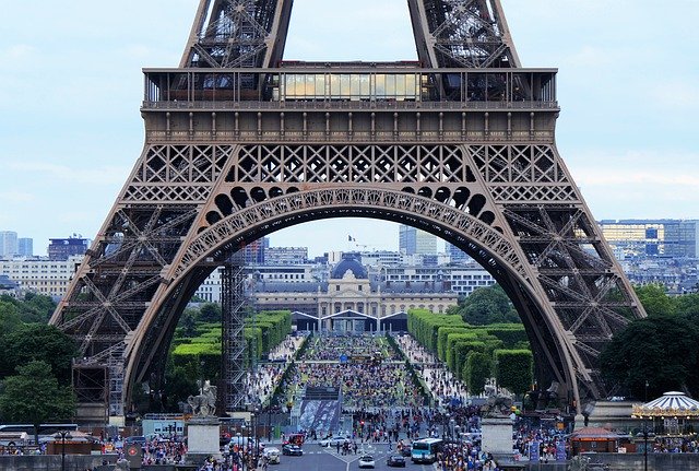 Image showing the base of the Eiffel tower