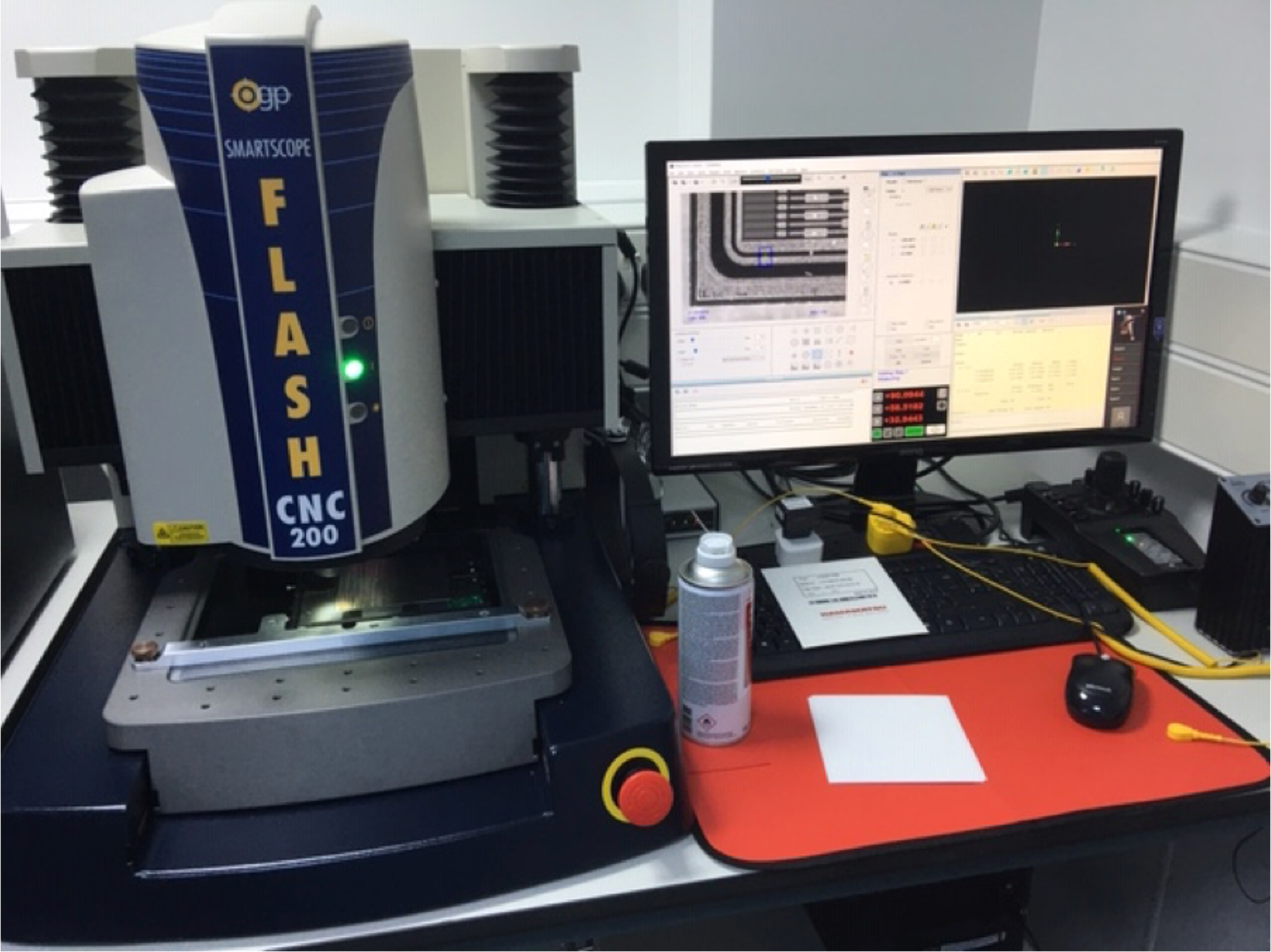 Metrology and visual inspection (setup in lab)