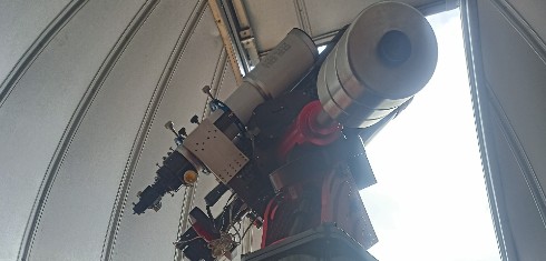 An image of the telescope in the SPCS observatory.