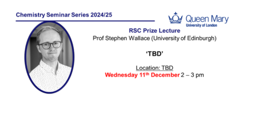 Chemistry Department Seminar: Prof Stephen Wallace, University of Edinburgh