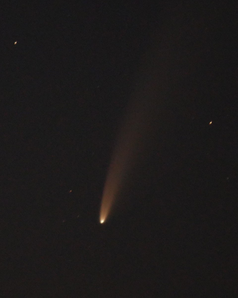 Comet NEOWISE (close-up), seen by Dr Thomas Haworth from Cheltenham on 10th July