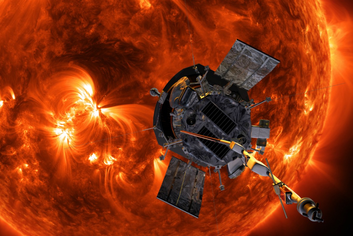 Parker Solar Probe. Credit: NASA/Johns Hopkins APL/Steve Gribben
