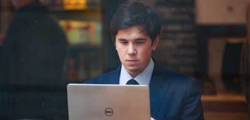 Man working on computer