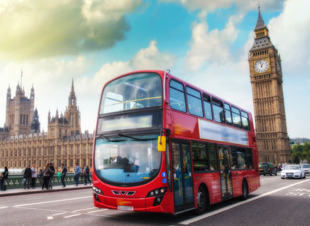 Bus in front of Big Ben