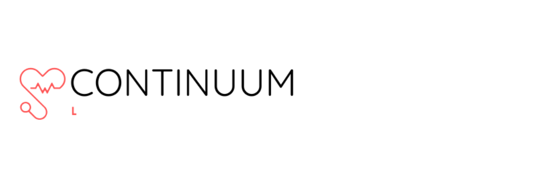 The Continuum L logo is the study name with an illustration of a stethoscope which incorporates the shape of a heart
