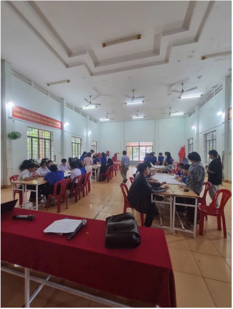 students in a classroom in Vietnam