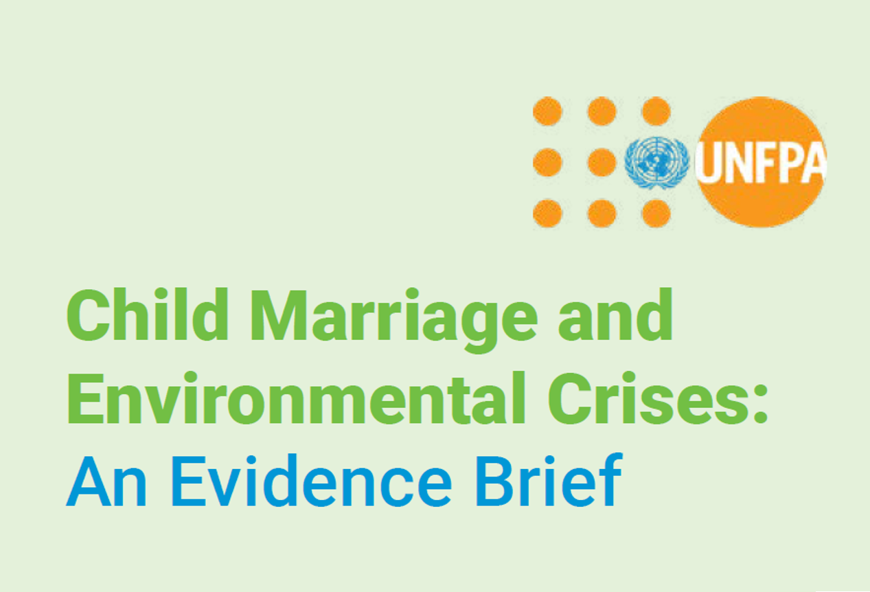 The logo of the UNFPA above the title of the evidence brief 