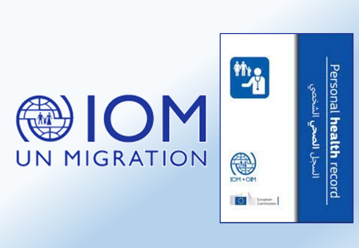 Logos of the International Organization for Migration, and the electronic Personal Health Report